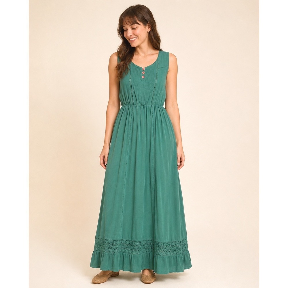 Matilda Jane Women's Dress Down in the Valley Maxi Size Medium Boho Cottagecore
